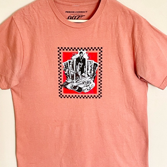 Period Correct X James Bond 007 Live And Let Die Graphic Orange T Shirt Adult M - Picture 3 of 9